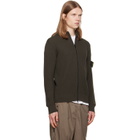 Stone Island Brown 5100017 Ribbed RWS Wool Sweatshirt