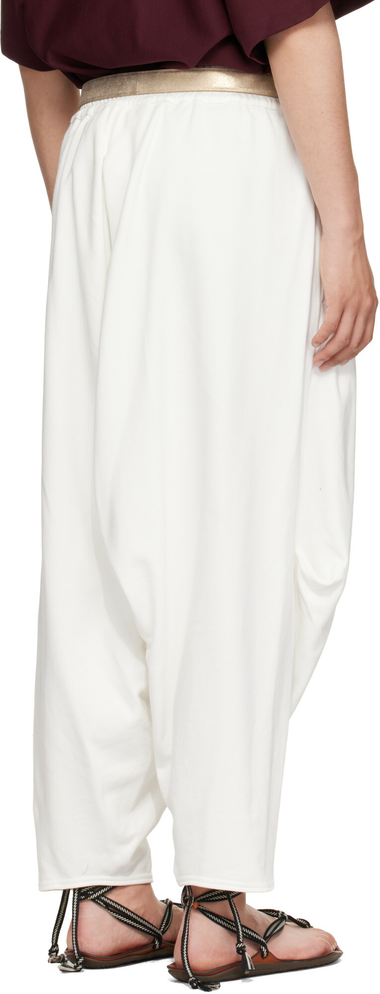 Hed Mayner Off-White Embroidered Sweatpants