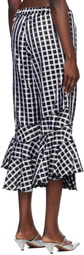 Comme des Garçons Comme des Garçons Black Satin Check Trousers