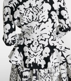 Alexander McQueen Jacquard damask peplum cardigan