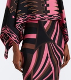 Pucci Iride caped silk twill gown