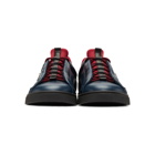 Fendi Blue and Red Bag Bugs Sneakers