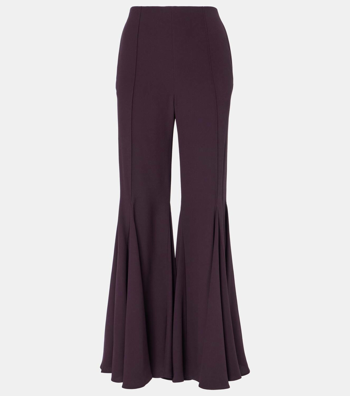 Chloé Cropped crêpe satin flared pants