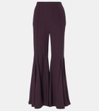 Chloé Cropped crêpe satin flared pants