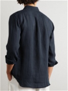 120% - Linen Shirt - Blue