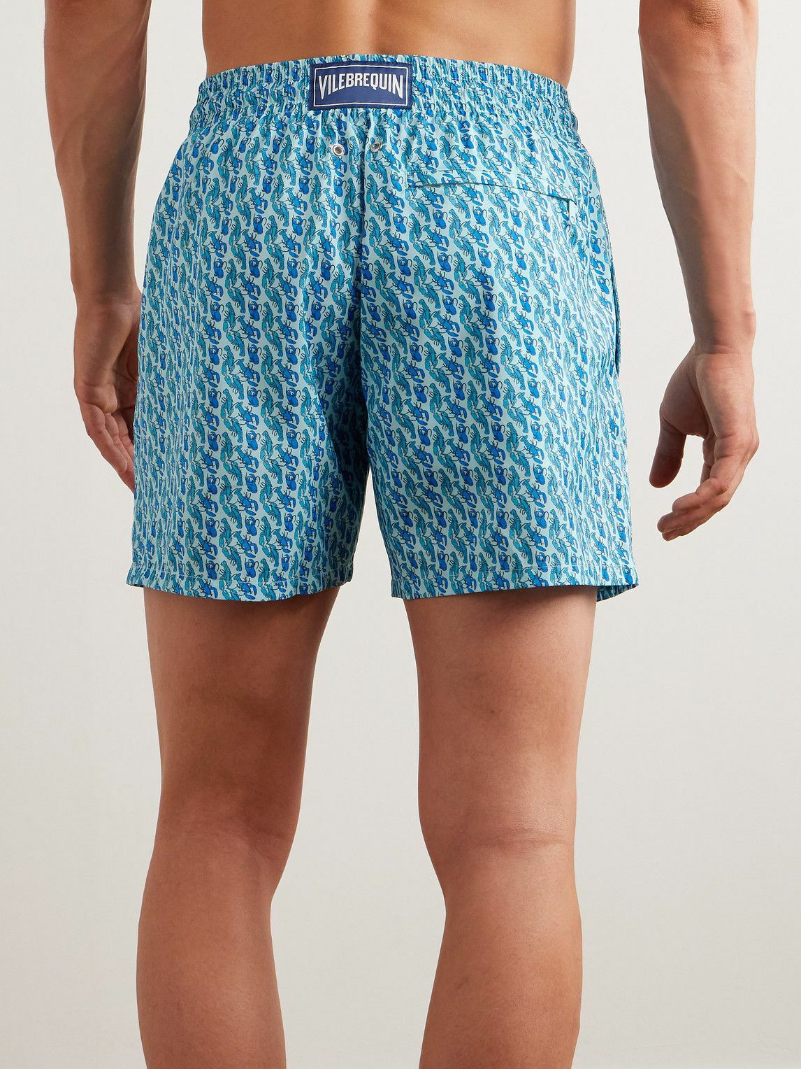 Green Mahina turtle-print recycled swim shorts, Vilebrequin