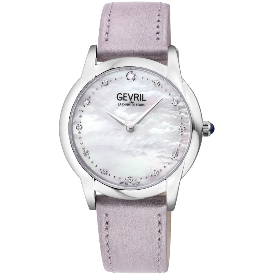 Gevril Airolo Diamond Mother of Pearl Dial Ladies Watch 13041