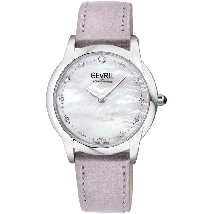 Photo: Gevril Airolo Diamond Mother of Pearl Dial Ladies Watch 13041