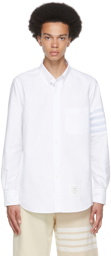 Thom Browne White 4-Bar Straight Fit Shirt