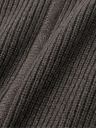 Rick Owens - Ribbed Recycled-Cashmere and Wool-Blend Sweater - Brown