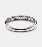 Shay Jewelry Diamond Pave Scales Stretch 18kt white gold bracelet with sapphires and diamonds