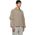 AGOLDE Khaki Curren Double Sleeve Polo