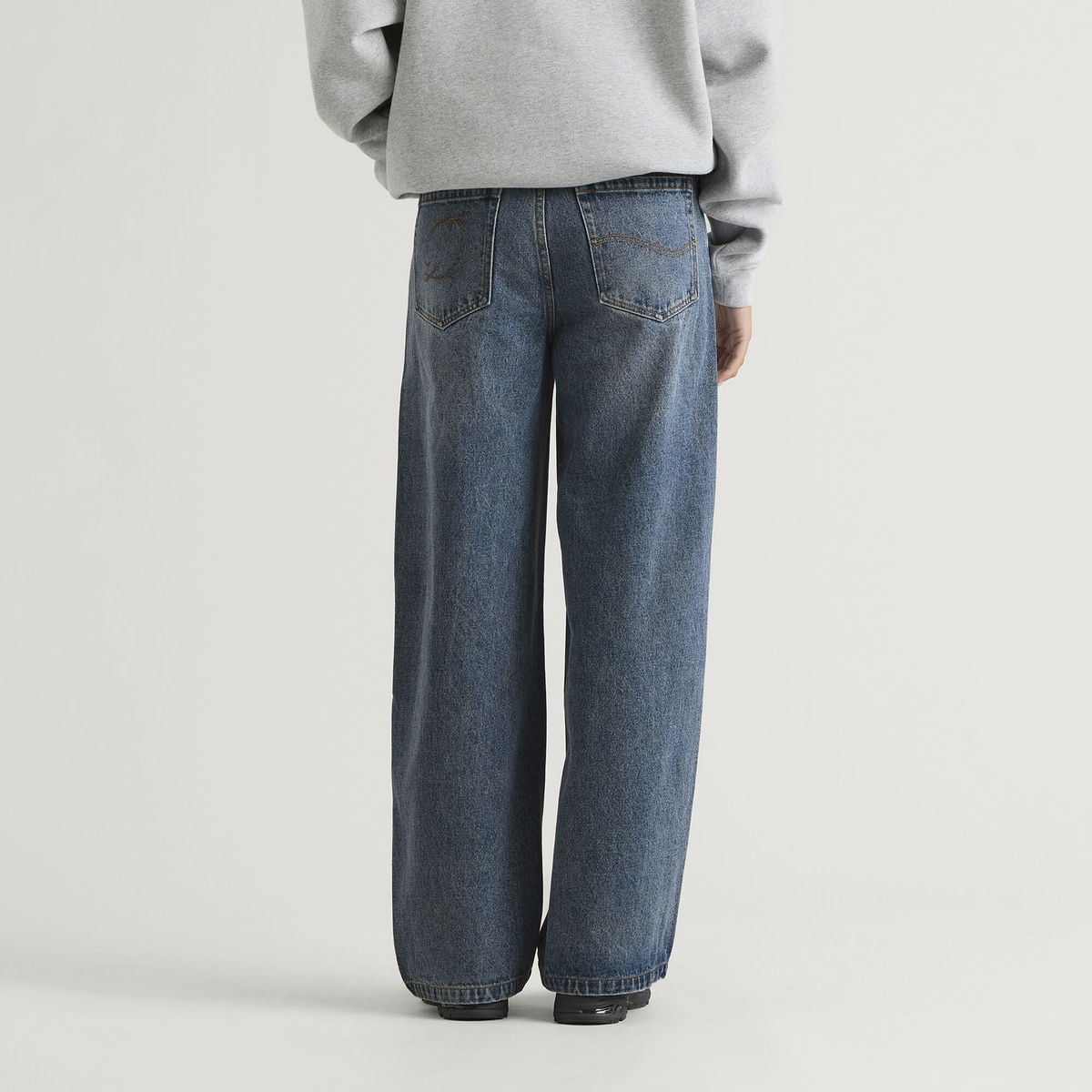 Dime Women's Baggy Denim Pants in Indigo Wash