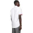 Thom Browne SSENSE Exclusive White Grosgrain Cuff Straight Fit Shirt