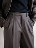 Brioni - Capri Wool-Gabardine Trousers - Gray