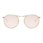 Oliver Peoples Gold and Pink MP-3 30th Sunglasses