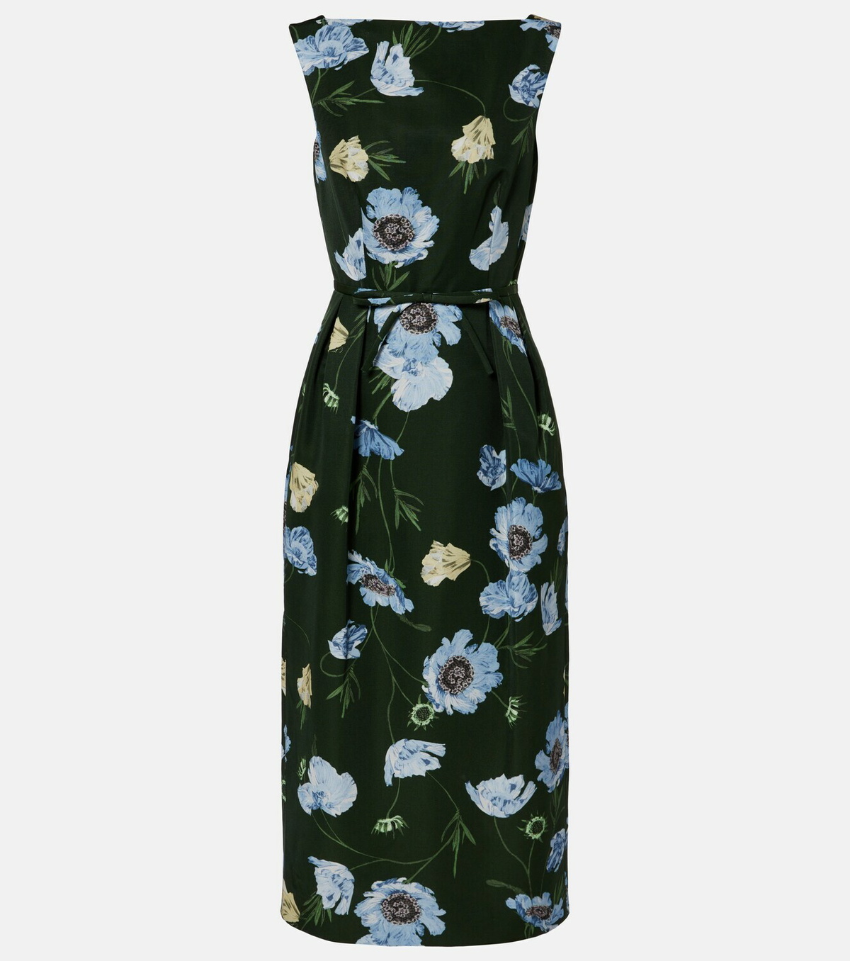 Erdem Floral cotton-blend faille midi dress