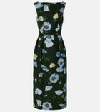 Erdem Floral cotton-blend faille midi dress