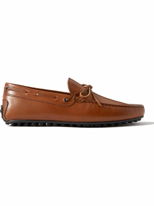 Photo: Tod's - City Gommino Leather Driving Shoes - Brown