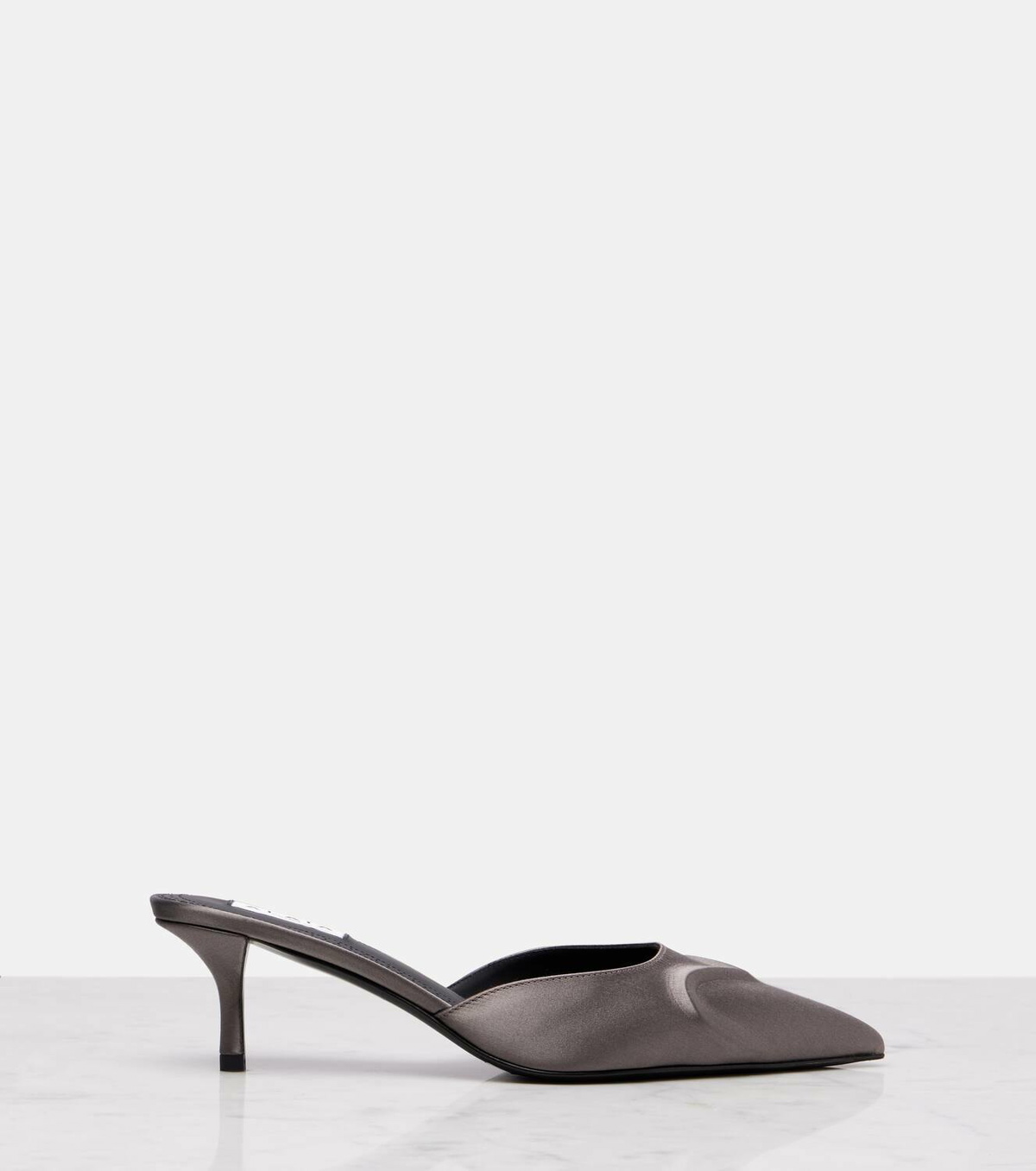 Alaïa Le Cœur 3D 55 satin mules