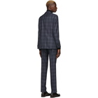 Boss Navy Checkered Novan6 Ben2 Suit