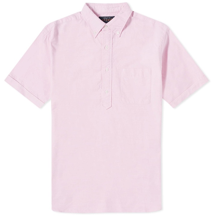 Photo: Beams Plus Men's BD Popover Short Sleeve Oxford Shirt in Pink