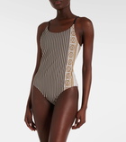 Loewe Paula's Ibiza Anagram striped swimsuit