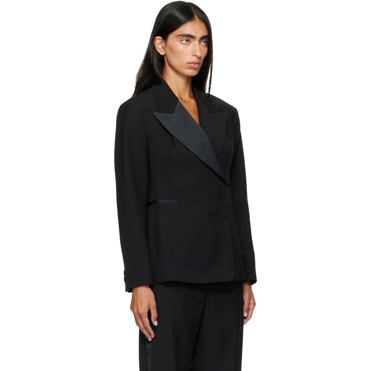 Wales Bonner Black Gallery Tuxedo Blazer