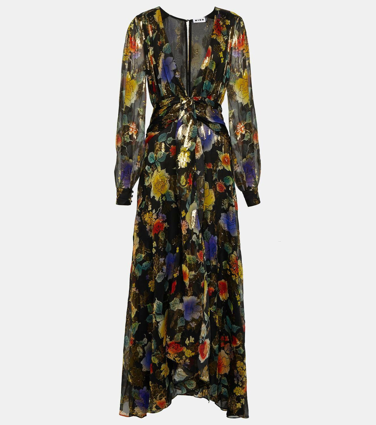 Rixo Meera floral fil coupé silk-blend gown Rixo