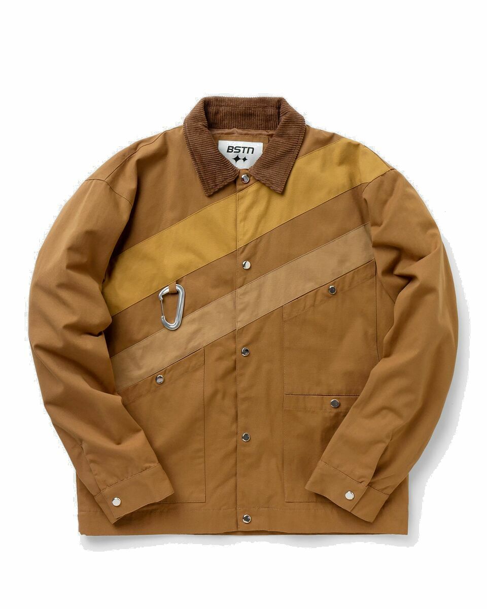 Photo: Bstn Brand Workwear Warm Up Jacket Brown - Mens - Denim Jackets/Overshirts
