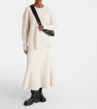 Joseph Ribbed-knit wool-blend midi skirt