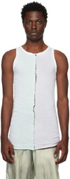 Edward Cuming White Layered Tank Top