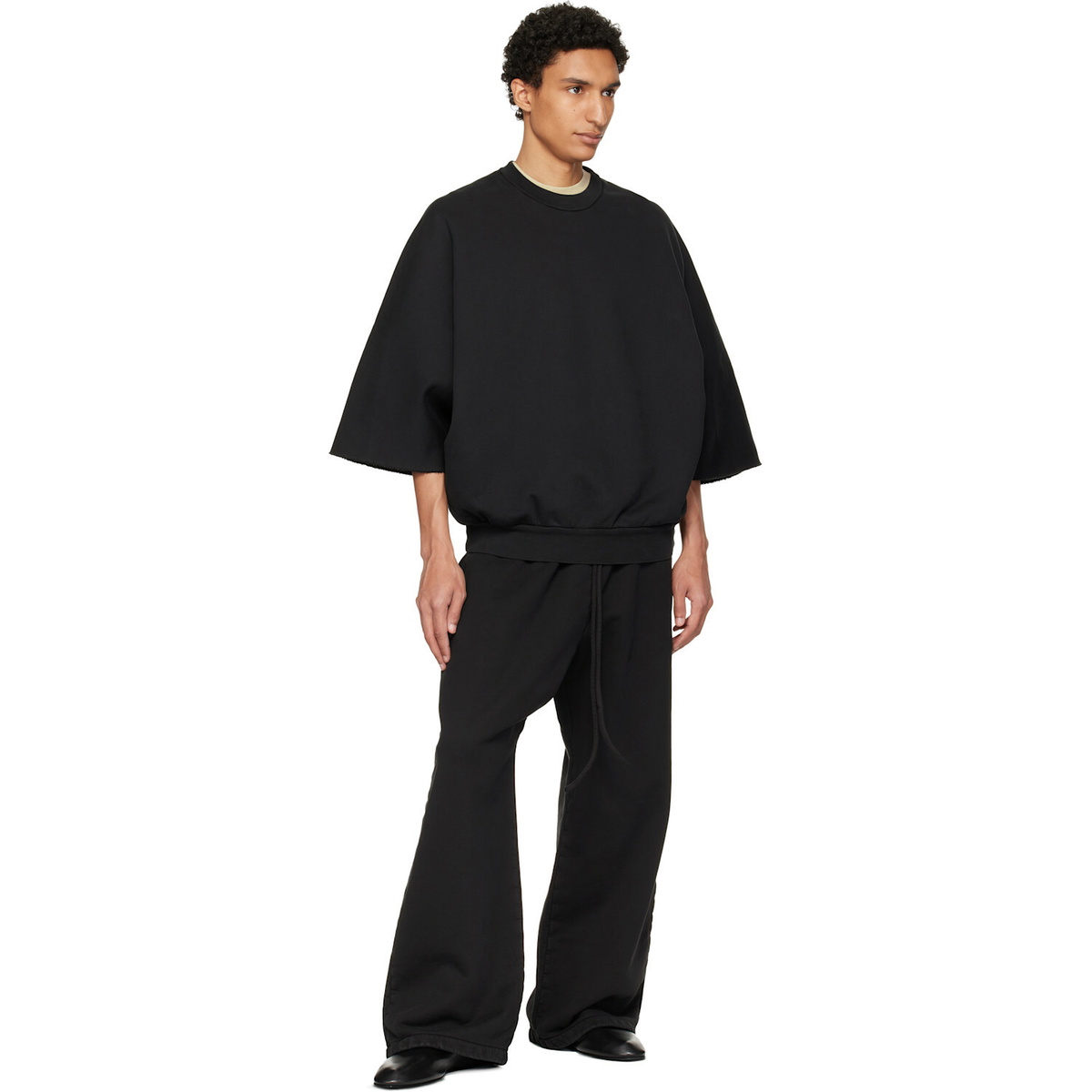 Fear of God Black Cut Sleeve Sweatshirt