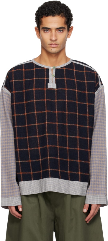 Photo: SC103 Navy & Purple Pitch Henley