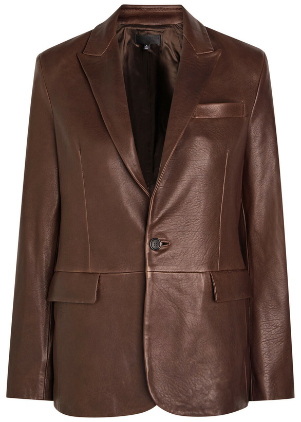 Photo: Nili Lotan Belmonde Leather Blazer Bordeaux