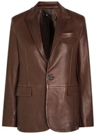 Nili Lotan Belmonde Leather Blazer Bordeaux