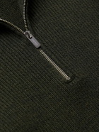 Barena - Ribbed Wool Half-Zip Sweater - Green