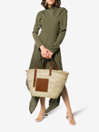 LOEWE PAULA'S IBIZA - Basket Raffia And Leather Tote Bag