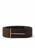 TOM FORD - Full-Grain Leather Belt - Brown