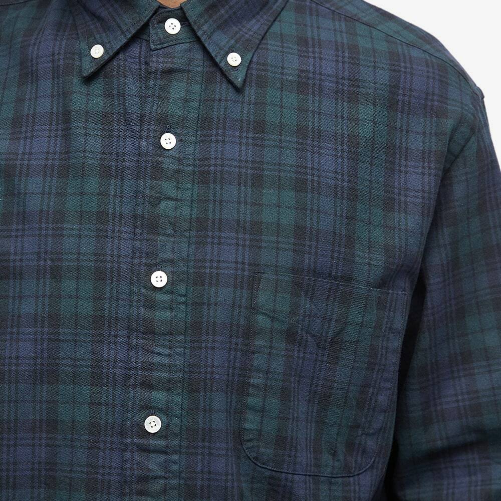 Beams Plus Men's Button Down Shirt in Indigo Black Watch Beams Plus