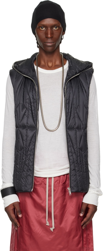 Photo: Rick Owens Moncler + Rick Owens Black Geocamo Ziplock Down Vest