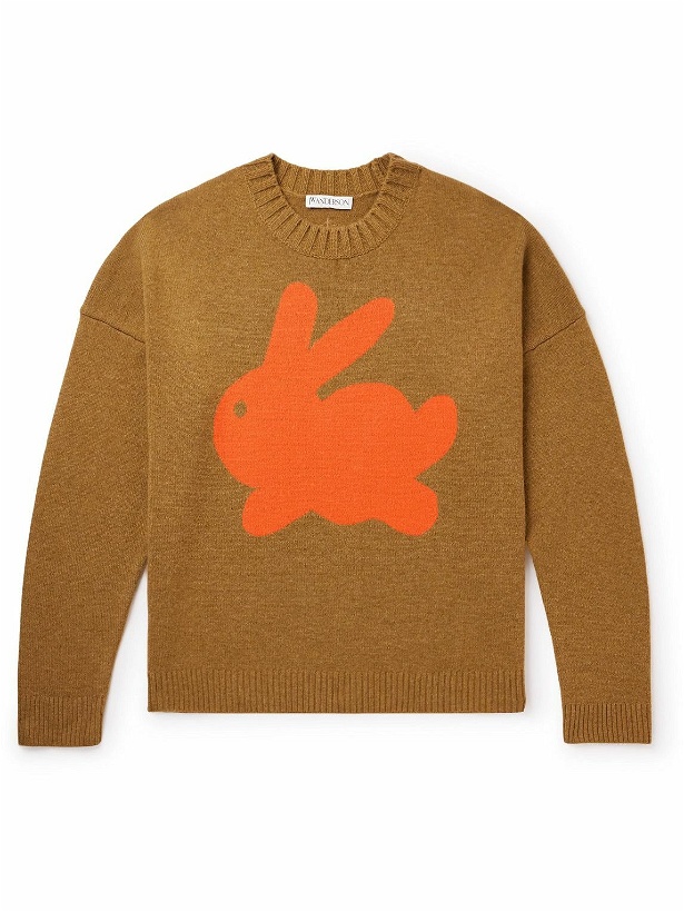 Photo: JW Anderson - Intarsia-Knit Sweater - Brown