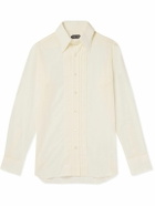 TOM FORD - Pleated Cotton Shirt - Neutrals