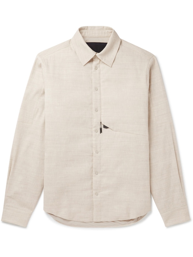 Photo: SEASE - Padded Linen and Wool-Blend Overshirt - Neutrals