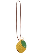 Chloe Chloé Symbols Mirror Raffia bag Charm - Yellow - One Size