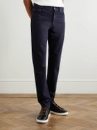 Zegna - Roccia Straight-Leg Cotton Trousers - Blue