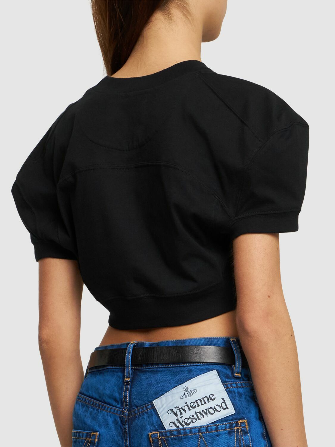 VIVIENNE WESTWOOD - Cotton Logo Cropped T-shirt Vivienne