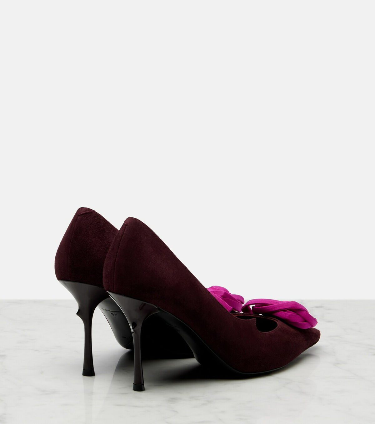 Roger Vivier Rose Vivier floral-appliqué suede pumps