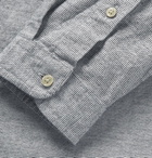Oliver Spencer - Clerkenwell Slim-Fit Striped Brushed-Cotton Shirt - Men - Indigo