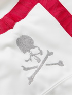 MASTERMIND WORLD - Grosgrain-Trimmed Logo-Embroidered Jersey T-Shirt - White
